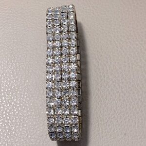 Clear Rhinestone Eternity Bracelet